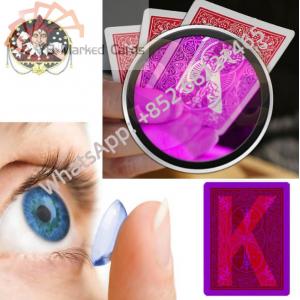 Luminous Blue Contact Lenses For Cheating Playing Cards 0.04mm Center Thickness