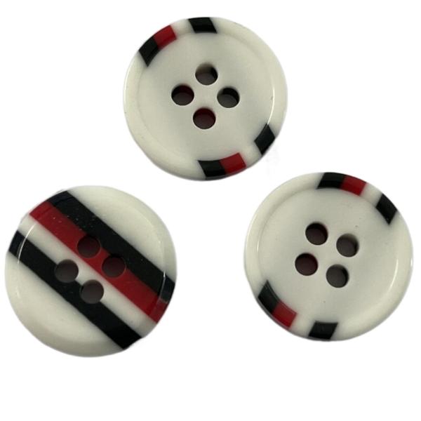 China A camisa que costura o plástico extravagante abotoa a cor quatro combinado no furo 22L da borda 4 do verso supplier