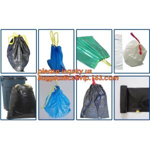 China LDPEのドローストリングのタイプbiohazardの無駄のごみ袋、HDPEのドローストリングのタイプbiohazardの無駄のごみ袋、伝染性分離 wholesale