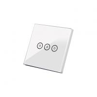 China 3gang EU Smart Glass Wall WIFI Remote Control Switch IOS / Android Application on sale