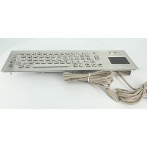 Panel Mounting SS Industrial Self Service Kiosk Metal Keyboard With Touchpad