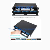 China LC /  SC / ST / FC Patch Panel Fiber Optic 24 Port 1U Black Standard Size on sale