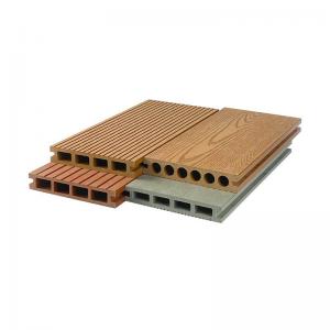 152x23mm WPC Decking Boards Exterior Flooring Panel For Building Materials Hollow Round Hole Floor Plank
