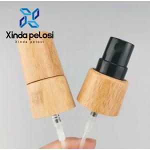 China Mini Perfume Pump Sprayer Wood Shape Stocks Nature Plastic Head Bamboo Spray Pump Mini Mist Spray supplier