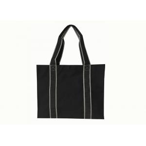 China Black 600D PVC Backing Eco Tote Bag PP Webbing Handles To The Bottom supplier