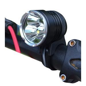 3600 LM Rechargeable High Power LED Bike Light Black / Red Color OEM Service
