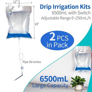China Extra Large Plant Drip Irrigation Bag Automatic Watering Bags Self Automatic Watering System Drip Irrigation Device With Adjustable Valve Switch For Gardening Flower Outdoor, Clear wholesale
