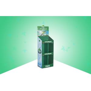 China Green Pop Cardboard Display For Bottled Pure Water , Stand Up Cardboard Display supplier