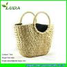 China LUDA natural straw bag hobo totes hand woven straw  hot sale handbags wholesale