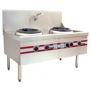 China Air Blast Type Wok Range Double Burner Cooking Stove 1500 x 910 x (810+back) mm supplier