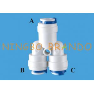 Water Filter Y Type Two Way Splitter Quick Connect RO Fittings 1/4''