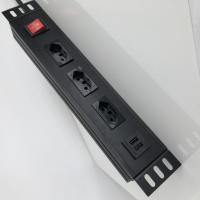 China Duplex USB Port And 3 Swiss Outlet Power Strip With 2M Cord Aluminum Shell on sale