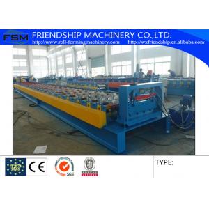 China Chain Transmission Metal Deck Roll Forming Machine With 28 Stations & 10T Manual Decoiler supplier