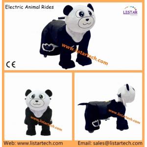 Coin OP for Shopping Mall Cart Toys Move Plush Giant Panda Plush Toys from Guangzhou