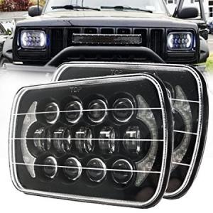 85W Rectangular 5''x7'' 7''x'6'' Projector Cree LED Headlights with DRL for Jeep Wrangler YJ Cherokee XJ H6054 H5054...