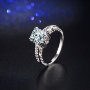 China 925 Sterling silver cz Ring Promise Engagement Wedding Rings for women Gemstones Wedding Ring for Party supplier