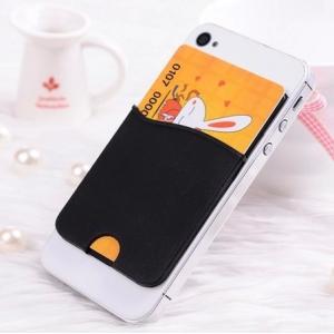 China Eco-friendly silicone smart card wallet 3m sticky,card holder for mobile phone supplier