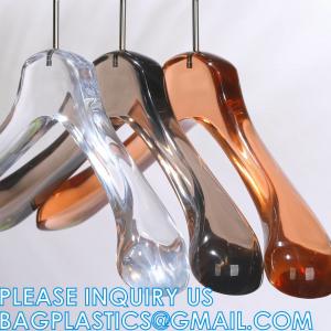 China Luxury Clothes Hangers, Clothing Type Transparent Acrylic Clothes Hanger, Garment Coat Hangers For Cloth supplier