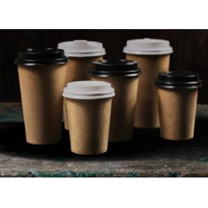 Food Grade Heat Resistance Brown Paper Coffee Cups Recyclable Single Wall 8oz 12oz