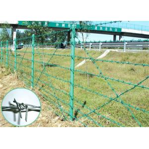 China 25KG 400M PVC Coated Barbed Wire Fence Wire Mesh Fence 1.6mm - 2.8mm Dia wholesale