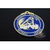 China Sports Racing Metal Award Medals Imitation Gold Plting With Blue Soft Enamel wholesale