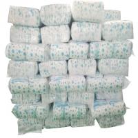 China 50pcs/bag B Grade Disposable Baby Diaper Stock Lot with Green ADL in Transparent Bag on sale