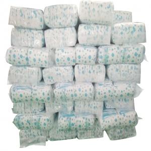 China 50pcs/bag B Grade Disposable Baby Diaper Stock Lot with Green ADL in Transparent Bag supplier