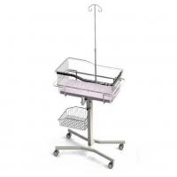 China Adjustable Mobile 890mm Hospital Baby Crib With Mattress Basket Wheels on sale
