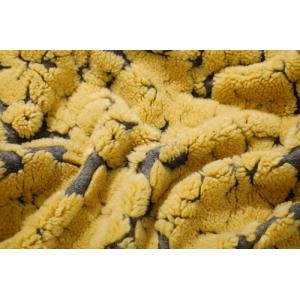 150cm Jacquard Suede Bonded Sherpa Fabric , Wool Solid Sherpa