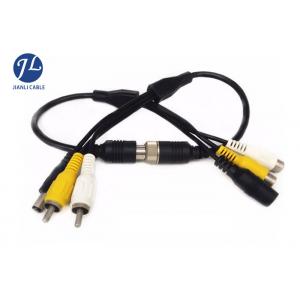 Car Monitoring System BNC RCA Video Audio Cable With DC Adapter / 4 Pin Plug