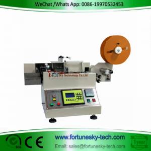 China Automatic cutting machine for trademark washed mark cutting machine weaving label cutting machine printed label supplier