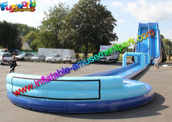 Exciting big water pool inflatable water slide with swimming pool , bounce house