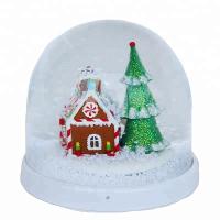 China Santa Claus Resin Craft 9*9*9cm Plastic Snow Ball on sale