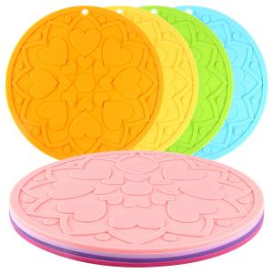 Heat Isolated Rubber Pot Holder Multi Color For Home Kitchen