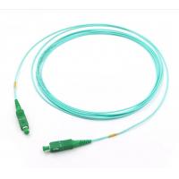 China FTTH OM3 Simplex Aqua 3m Sc Apc To Sc Apc Patch Cords on sale