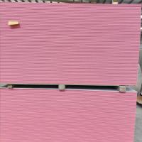 China Paperbacked Pink Fire Resistant Plasterboard For Ceiling System on sale