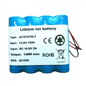 China Rechargeable 14.8V 10Ah Lithium Polymer Battery Pack With SMBUS supplier