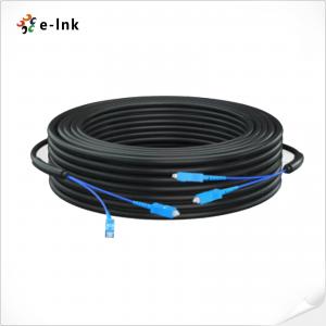 China 9μM 125μM 2 Core Armored Fiber Patch Cord 50m SC To SC Connector supplier