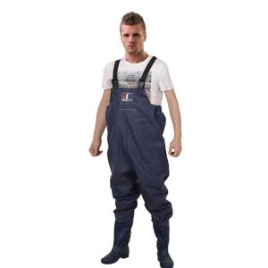 Versatile S-XXL Waterproof Breathable Knit Fabric Fishing Wader Suits with PVC Coated