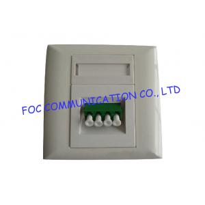 China Fiber Optic Termination Box Wall Plate Outlet LC Quad Adapter Loaded For FTTX supplier