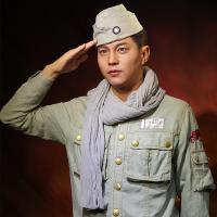 74.4 Inches Realistic Wax Figure Clay Sculpting High Simulated Chinese Soldier