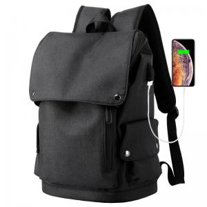 Factory wholesale OEM custom men travel anti theft waterproof fashion black laptop backpack bag school backpack