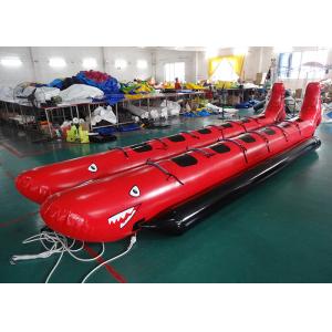 China 10 Passenger In-Line Red Shark Towable Inflatable Banana Boat For Sale Beach Toy supplier