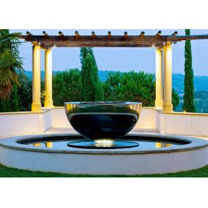 Mirror Polished Stainless Steel Outdoor Water Features Hemisphere Shape