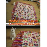 China Handmade Crochet Blankets Towel Blanket Crochet Blanket American Style Plaid Table Cloth on sale