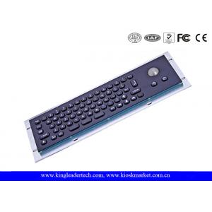 China 66 Keys Black Metal Keyboard Aluminum Alloy Back Panel With Optical Trackball supplier
