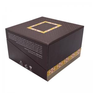 Beauty Product One Piece Gift Box Skincare Cream Packaging Box Brown Parfum