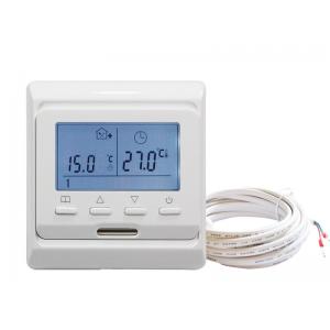 China Programmable Room Heated Floor Thermostat 16A NTC Sensor With PC Housing supplier