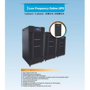 Low Frequency Three Phase Online Ups , Online Double Conversion Ups With LCD Display