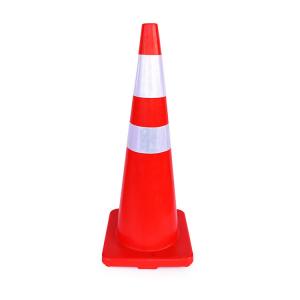 Roadway Safety PVC Traffic Warning Products Safety Cone with Reflective Tape 90CM SH-X055